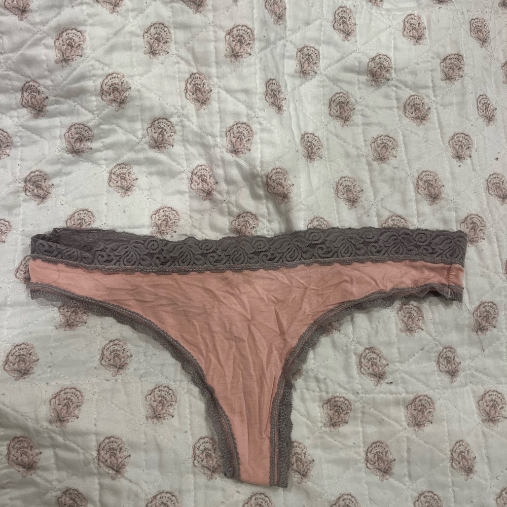 Lace Trim Pink Panties